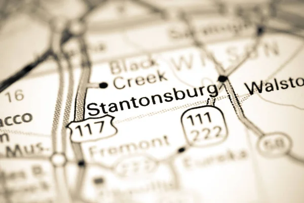 Stantonsburg Carolina Del Norte Eeuu Mapa — Foto de Stock