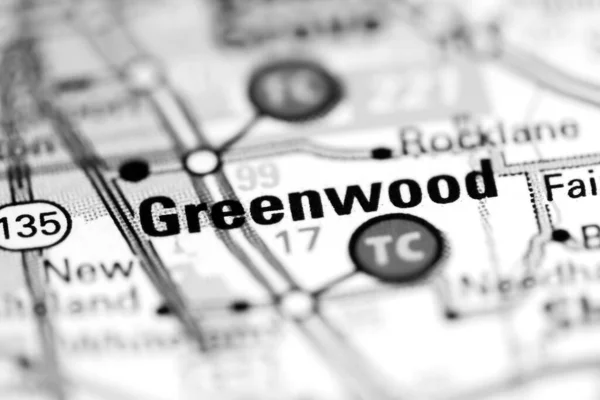 グリーンウッド インディアナ州 地理地図上のアメリカ — ストック写真