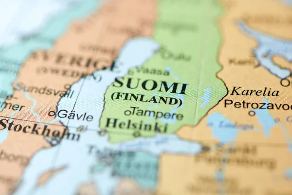 Finland Europa Geografisk Karta — Stockfoto
