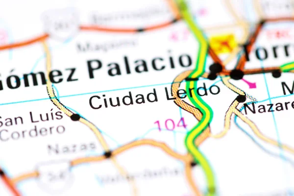 Ciudad Lerdo México Mapa —  Fotos de Stock