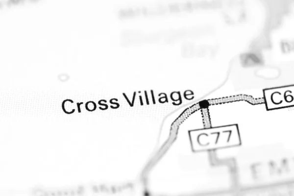 Στο Cross Village Μίσιγκαν Ηπα Ένα Χάρτη — Φωτογραφία Αρχείου