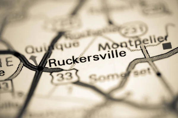 Рукерсвілл Вірджинія Сша Географічній Карті — стокове фото