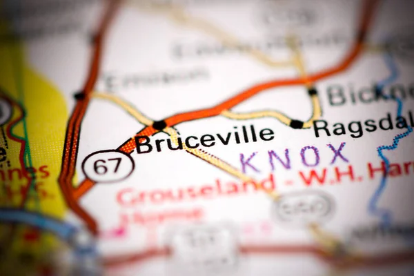 Bruceville Indiana Stati Uniti Una Mappa Geografica — Foto Stock