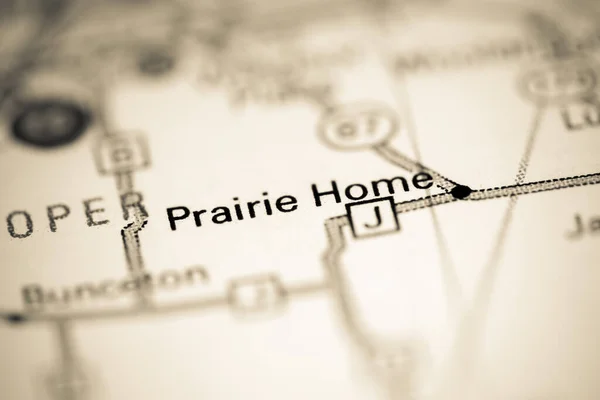 Prairie Home Missouri Eua Sobre Mapa Geografia — Fotografia de Stock
