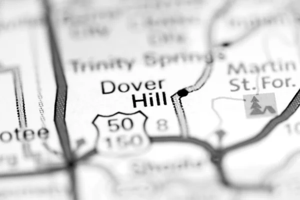 Dover Hill Indiana Eeuu Mapa Geográfico —  Fotos de Stock