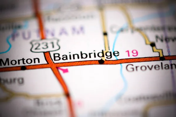 ベインブリッジ インディアナ州 地理地図上のアメリカ — ストック写真