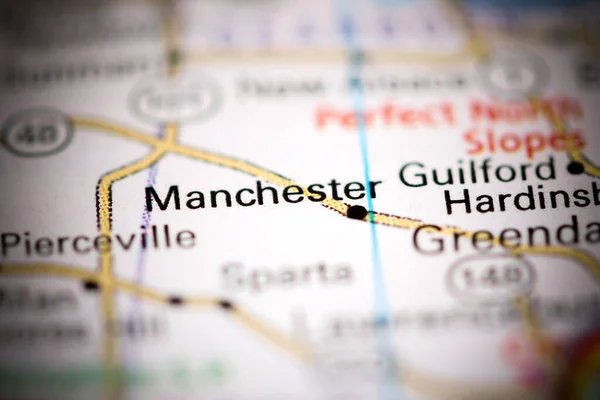 Manchester Indiana Eeuu Mapa Geográfico — Foto de Stock