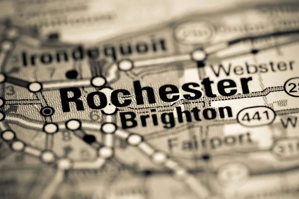 Rochester New York Usa Mapě — Stock fotografie