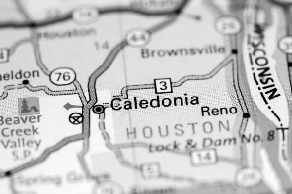 Caledonia Iowa Eeuu Mapa — Foto de Stock
