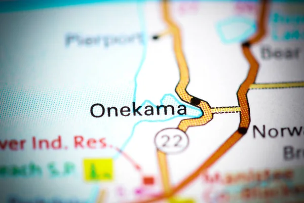 Onekama Michigan Eeuu Mapa — Foto de Stock