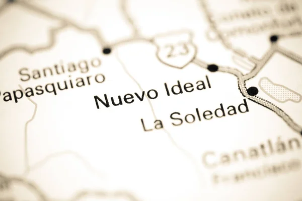 Nuevo Ideal México Sobre Mapa — Fotografia de Stock