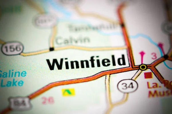 Winnfield Louisiana Usa Mapě — Stock fotografie