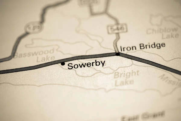 Sowerby. Canada on a map