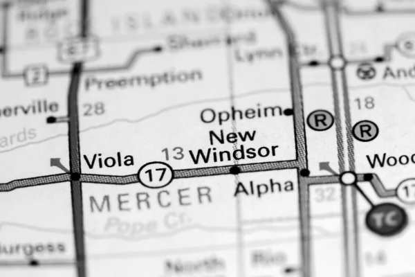Nya Windsor Illinois Usa Karta — Stockfoto