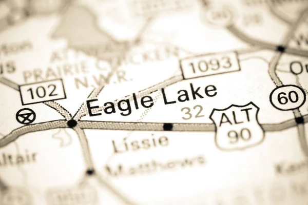 Λίμνη Ιγκλ Τέξας Ηπα Ένα Χάρτη — Φωτογραφία Αρχείου