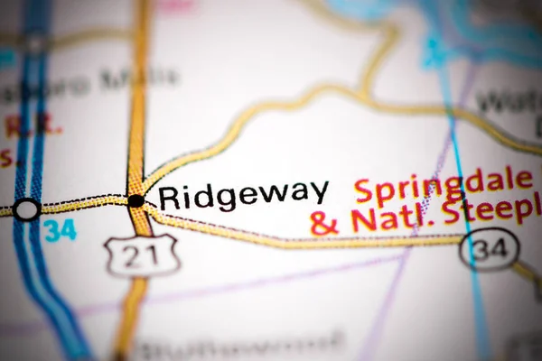 Ridgeway Det Augusta Usa Karta — Stockfoto