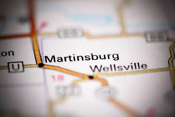 Martinsburg Missouri Usa Een Aardrijkskundekaart — Stockfoto