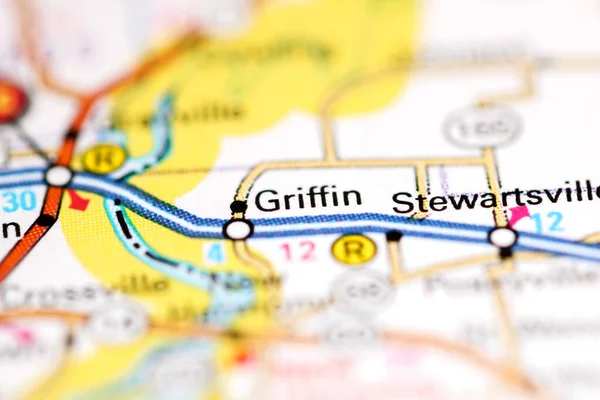 Griffin Indiana Eua Sobre Mapa Geografia — Fotografia de Stock
