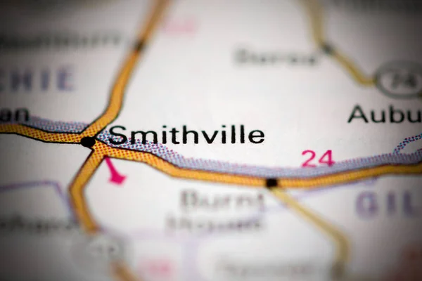 史密斯维尔 西弗吉尼亚地图上的美国 — 图库照片