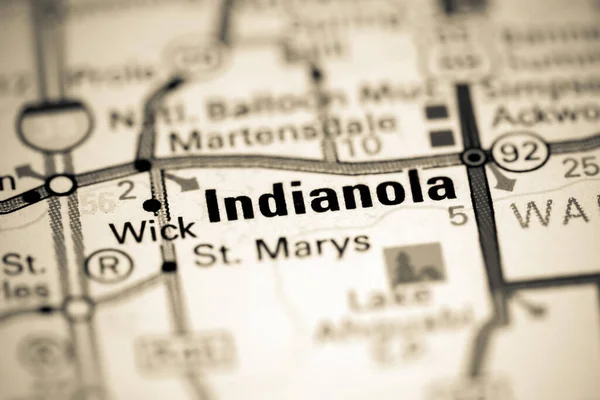 Indianola Iowa Eeuu Mapa — Foto de Stock