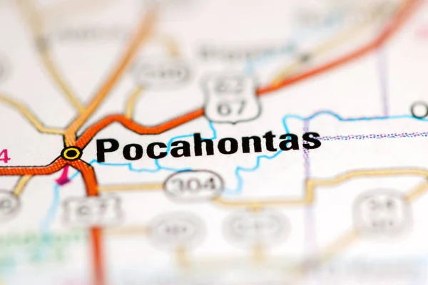 Pocahontas Arkansas Usa Geography Map — Stock Photo, Image