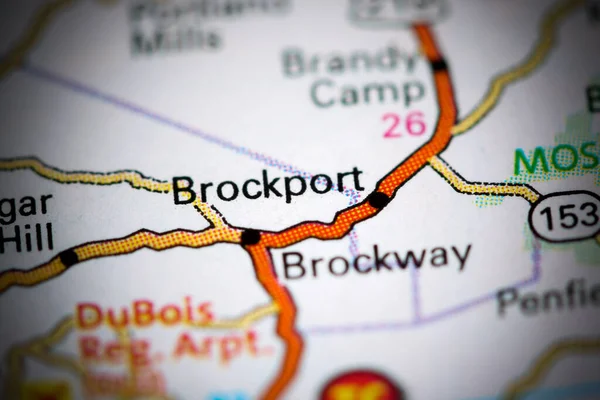 Brockport Pensilvânia Eua Sobre Mapa — Fotografia de Stock