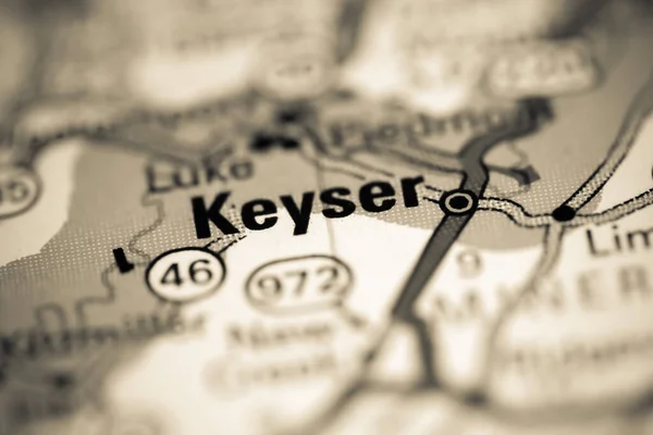 Keyser Virginia Occidental Eeuu Mapa Geográfico — Foto de Stock