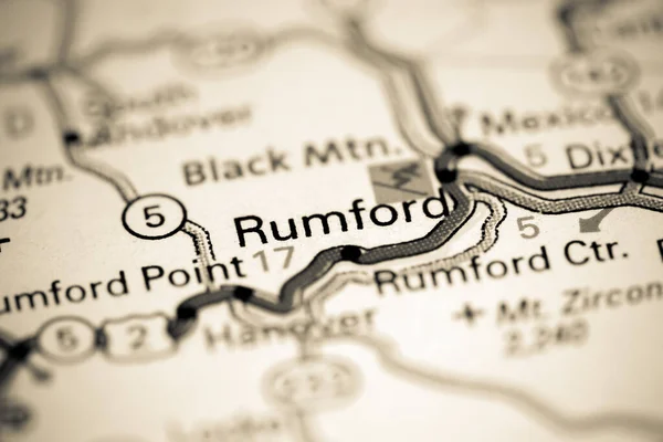 Rumford Nel Maine Stati Uniti Una Mappa — Foto Stock