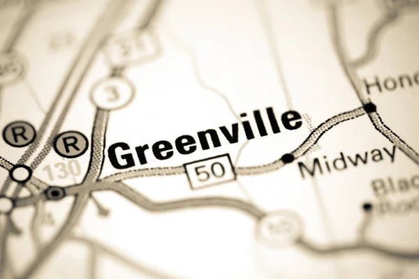 Greenville Alabama Eua Sobre Mapa — Fotografia de Stock