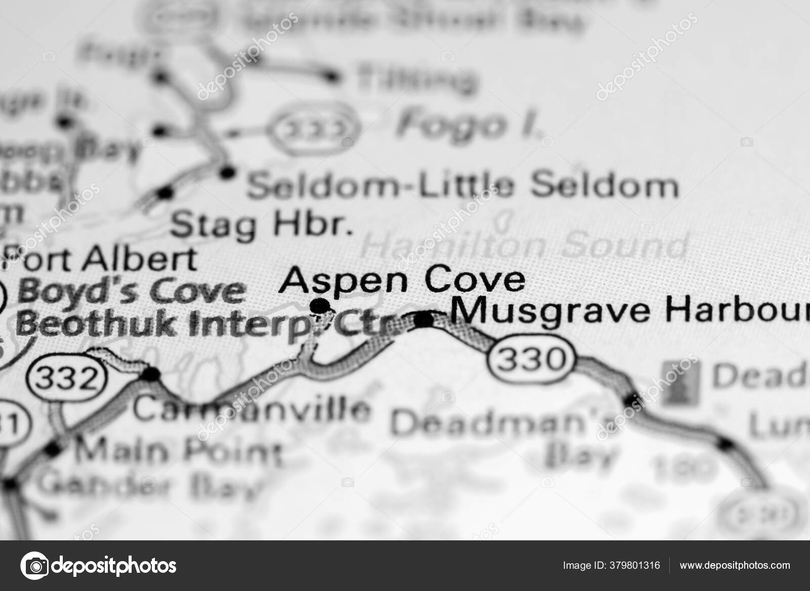 Aspen Cove Canadá Mapa fotografía de stock © aliceinwonderland2020