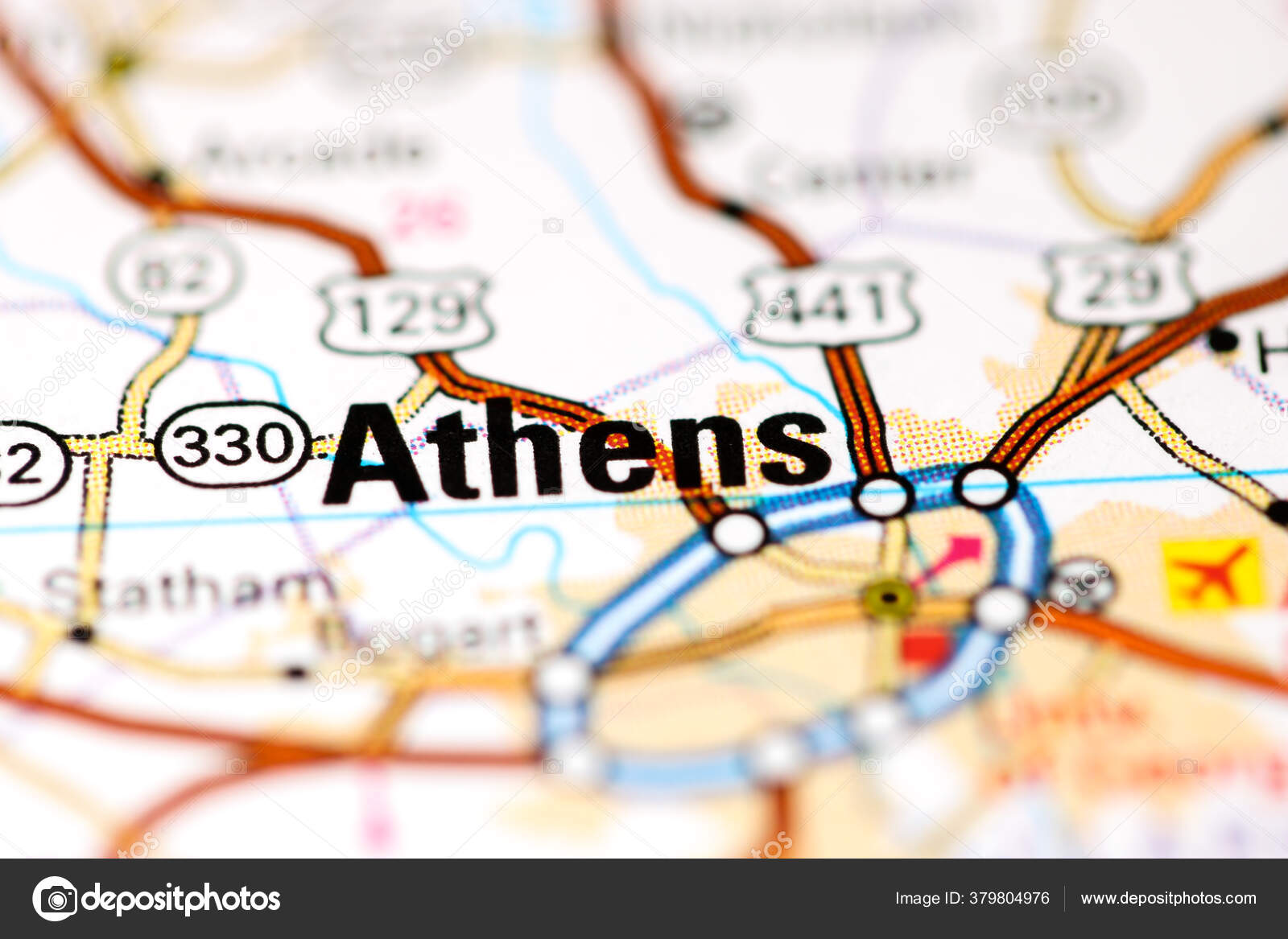 Athens Usa Map — Stock Photo © aliceinwonderland2020 379804976