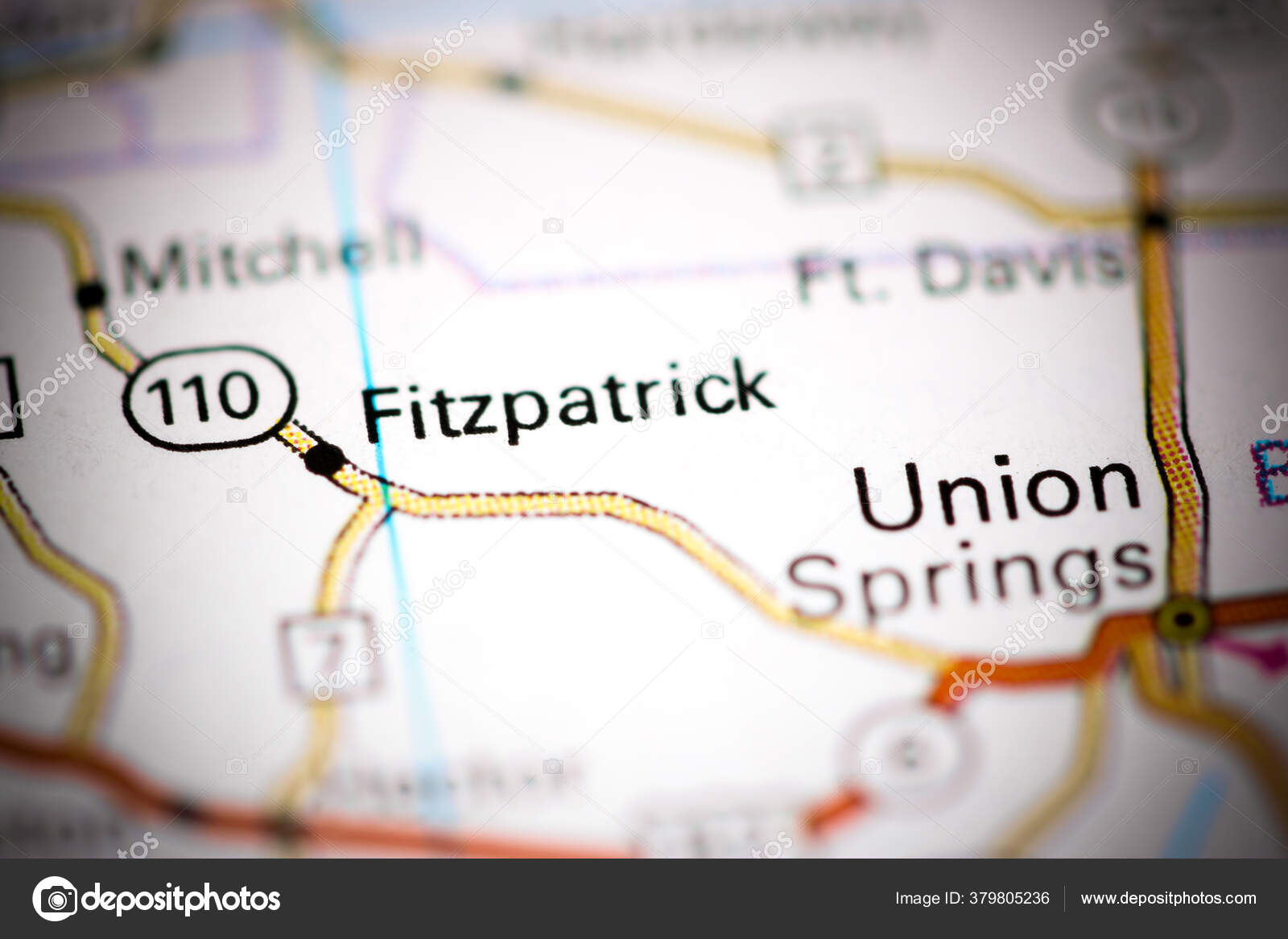 Fitzpatrick Alabama Usa Map — Stock Photo © aliceinwonderland2020