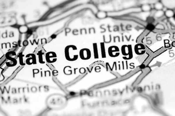 State College. Pennsylvania. USA on a map