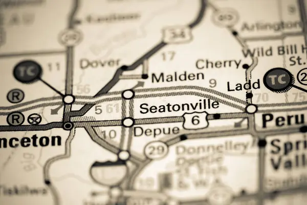 Seatonville Illinois Usa Karta — Stockfoto