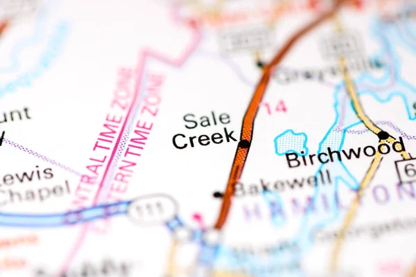 Sale Creek Tennessee États Unis Sur Une Carte — Photo