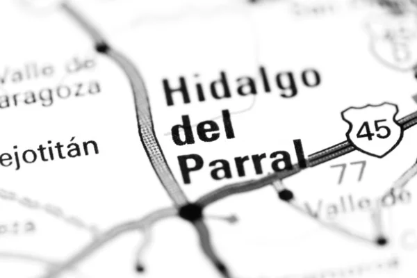 Hidalgo Del Parral México Sobre Mapa — Fotografia de Stock