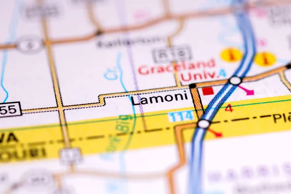 Lamoni Iowa Eeuu Mapa — Foto de Stock