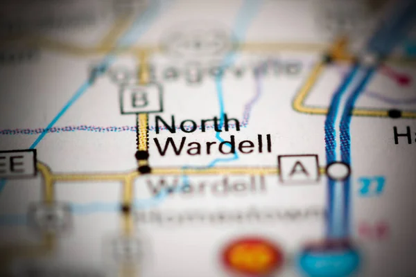 Північний Уорделл Міссурі Сша Географічній Карті — стокове фото