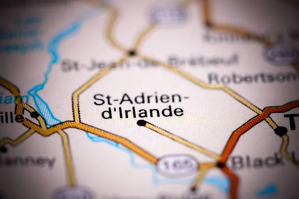 Adrien Irlande Kanada Mapě — Stock fotografie