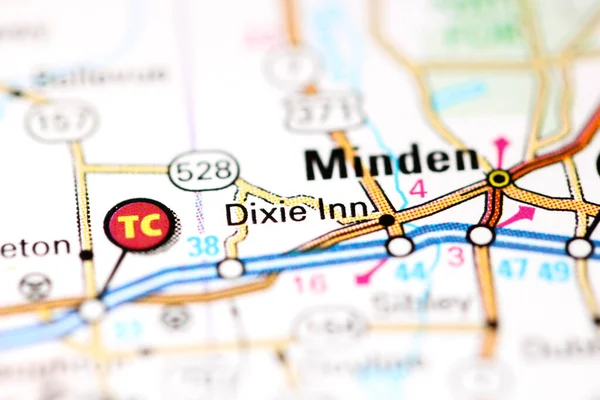 Dixie Inn Louisiana Usa Map — Stock Photo, Image