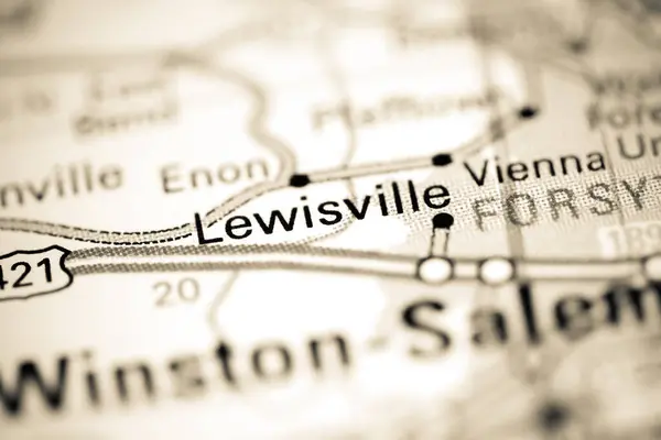 Лейсвілл Північна Кароліна Сша Географічній Карті — стокове фото