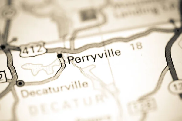 Perryville Tennessee Abd Haritada — Stok fotoğraf