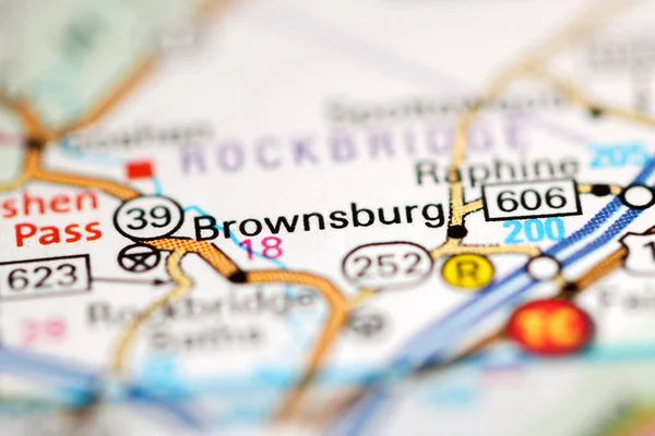 Brownsburg Virginia Stati Uniti Una Mappa Geografica — Foto Stock