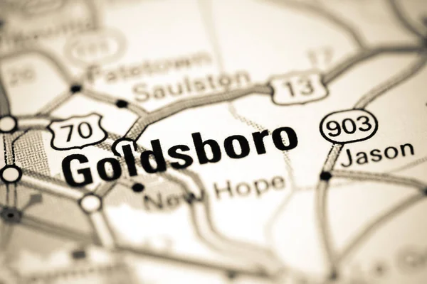 Goudboro Noord Carolina Usa Een Kaart — Stockfoto