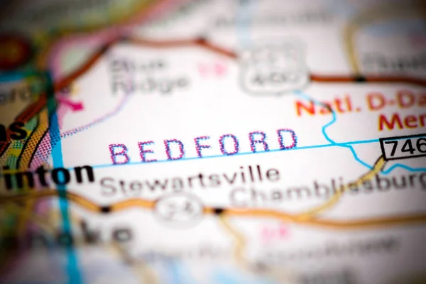 Бедфорд Вірджинія Сша Географічній Карті — стокове фото