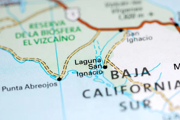Laguna San Ignacio México Mapa — Foto de Stock