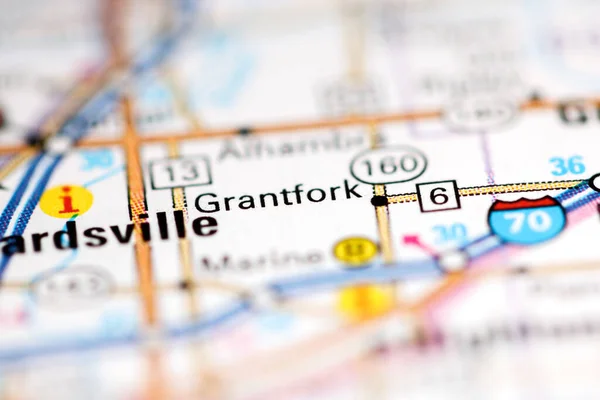 Grantfork Illinois États Unis Sur Une Carte Géographique — Photo