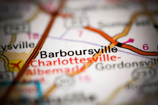 Barboursville Virginia Eua Sobre Mapa Geografia — Fotografia de Stock