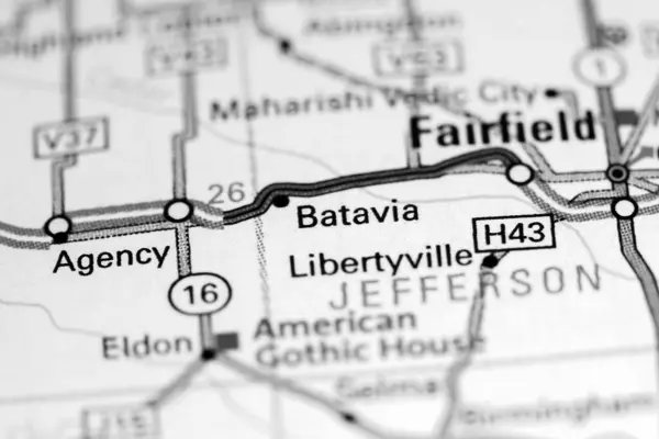 Batavia Iowa Usa Mapě — Stock fotografie