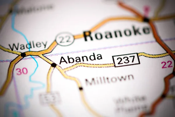 Abanda Alabama Eeuu Mapa — Foto de Stock